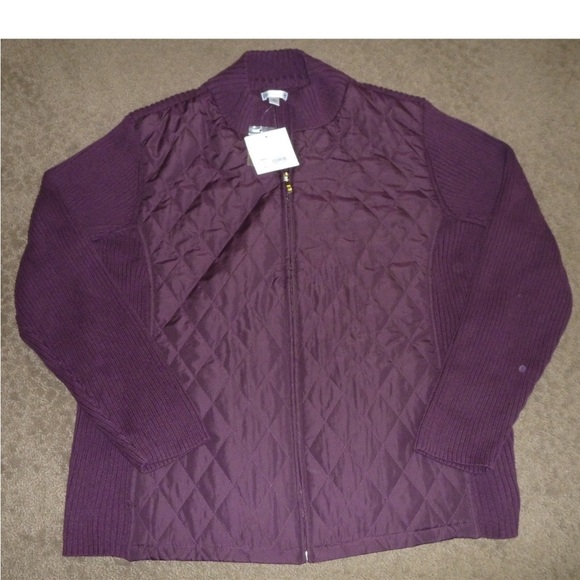 Croft & Borrow NWT Quilted Sweater Jacket Sixe 2X - Picture 1 of 5